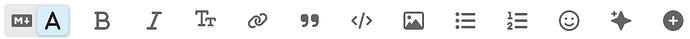 Image of Discourse's toolbar in rich entry mode