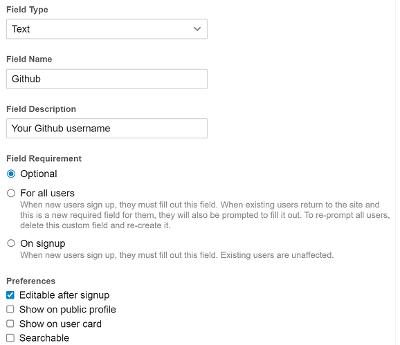 A form field for entering a Github username is displayed. (Captioned by AI)