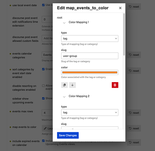 The image depicts a screenshot of a computer screen with a white editing menu box partially overlaying the gray background, featuring a red box icon and text inputs for title and color. (Captioned by AI)