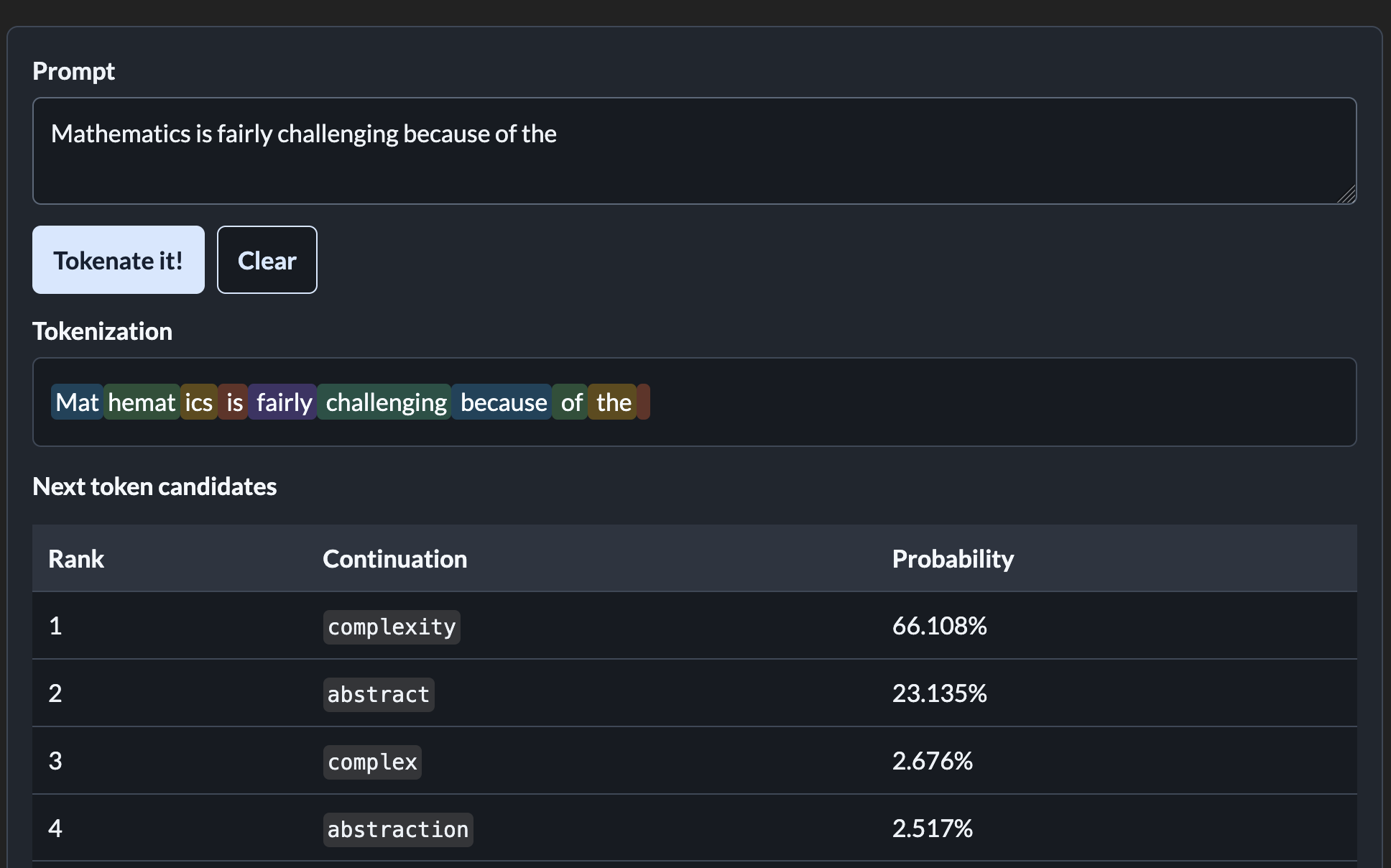 Next Token Visualizer