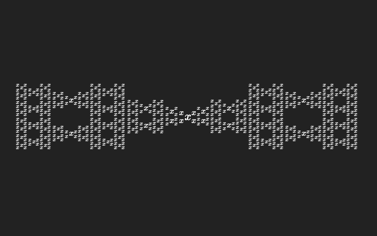 Groovy typeset fractal image