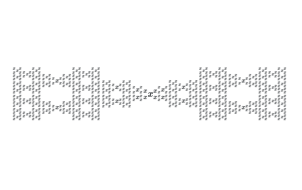 Groovy typeset fractal image